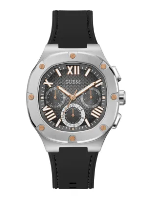 Gunmetal Headline Silicone Watch Guess