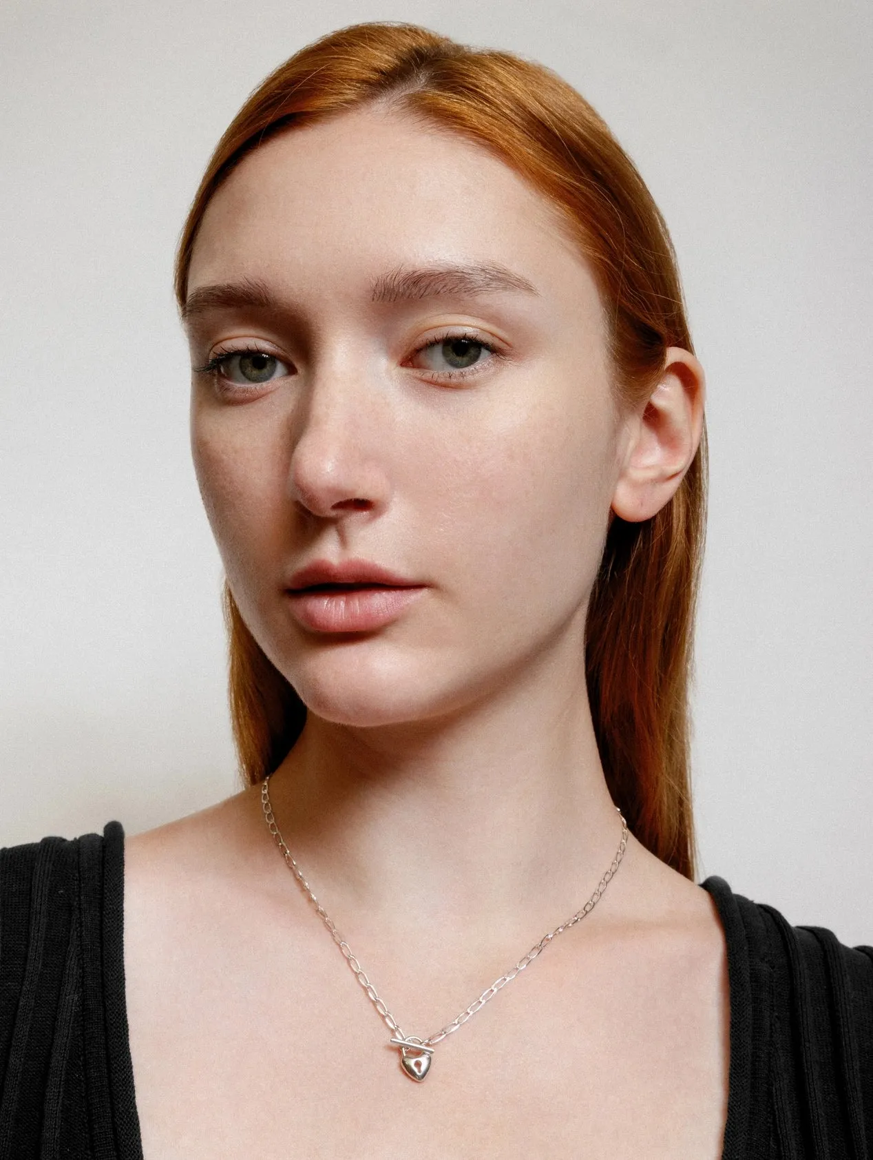 Heart Toggle Necklace (Silver)