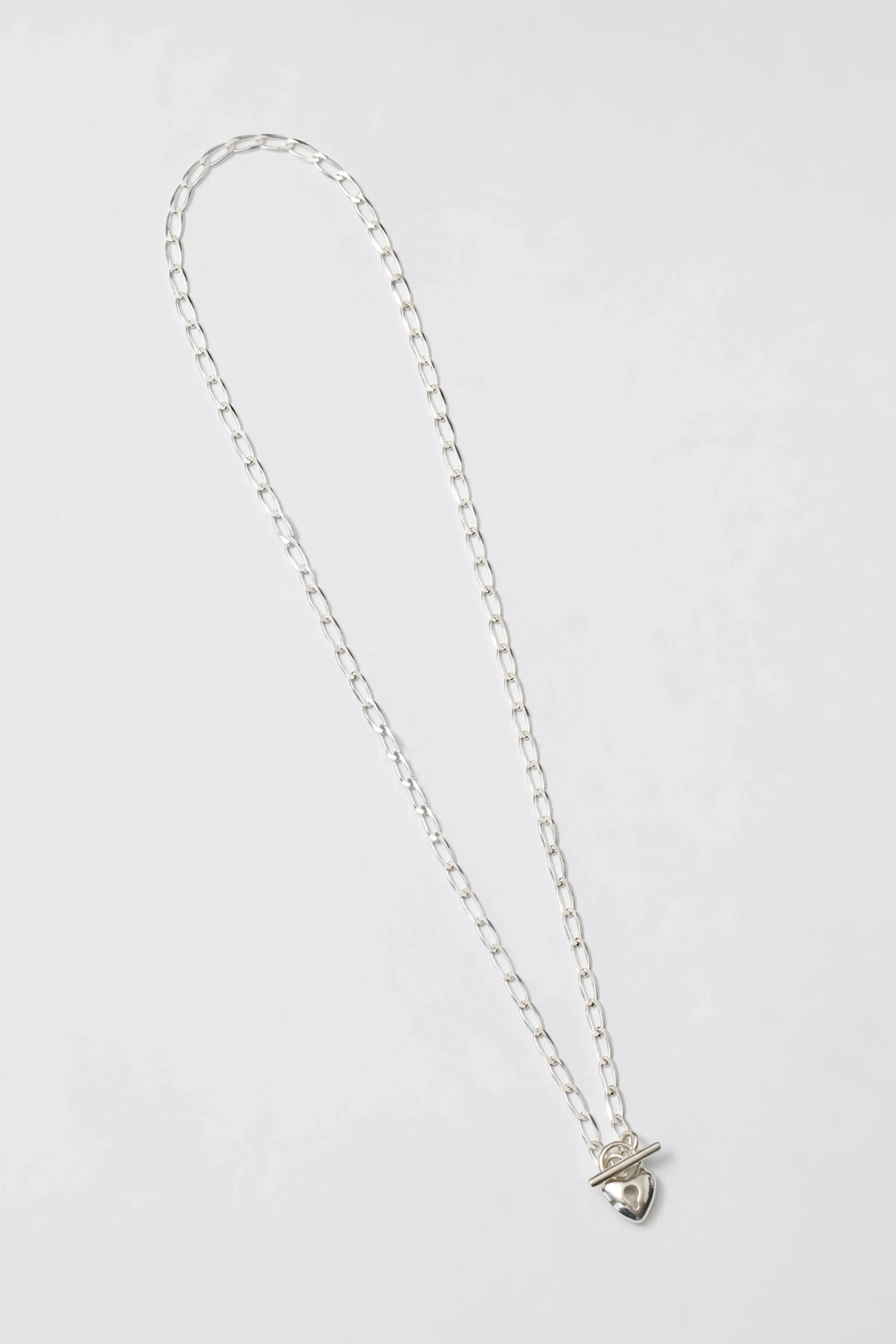 Heart Toggle Necklace (Silver)