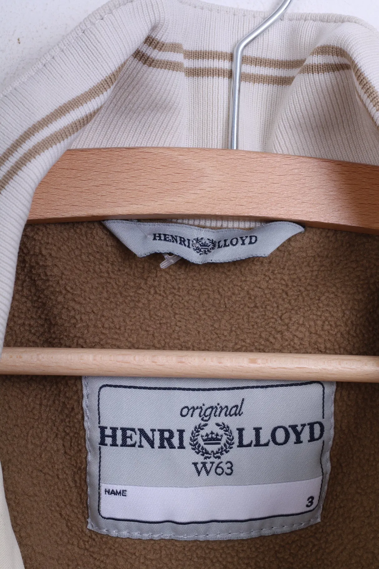 Henri Lloyd W63 Womens 3 M Jacket Ecru Cotton Nylon Winter Padded