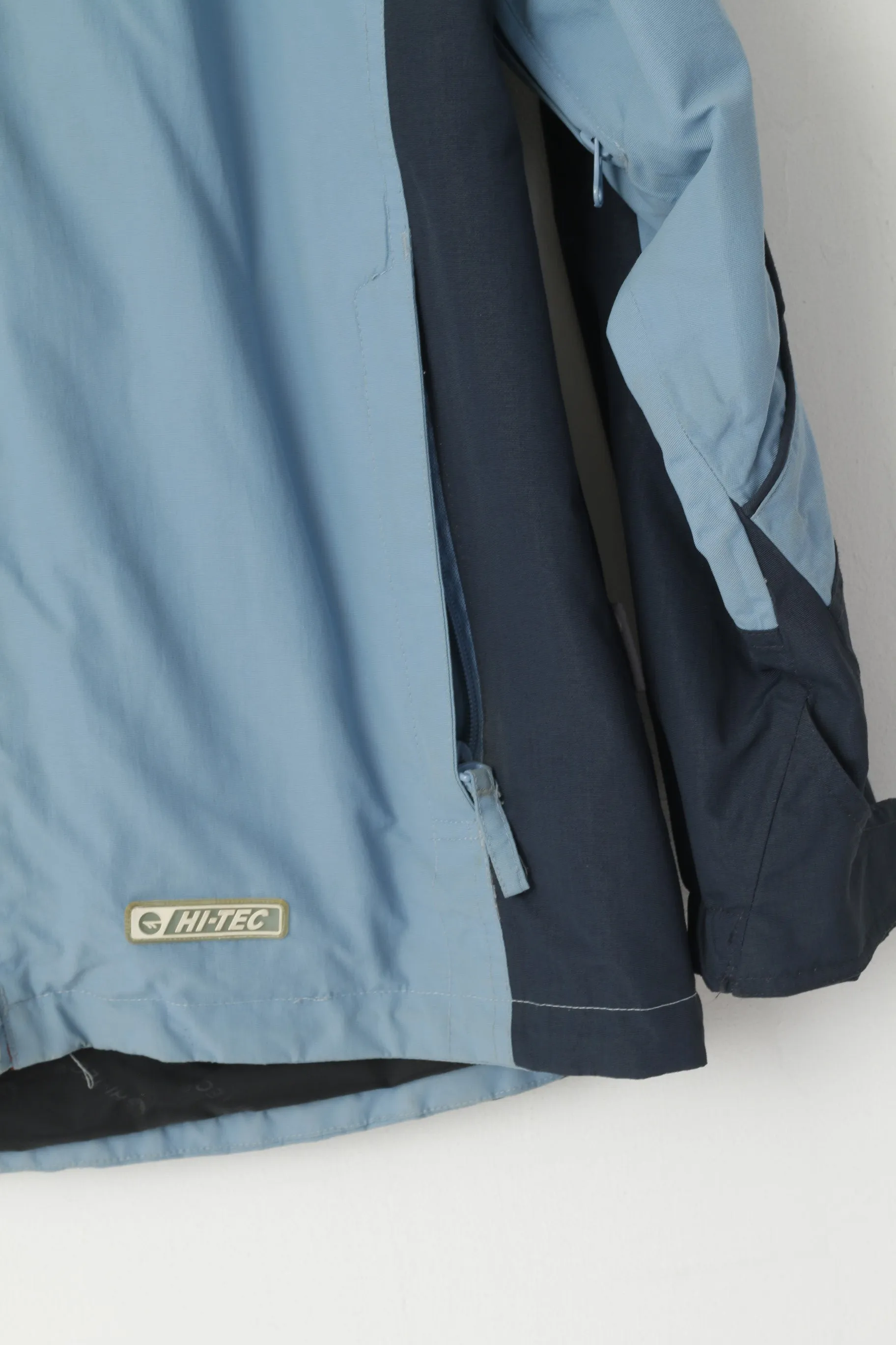 Hi-Tec Women M Jacket Blue Lady Foggia Hooded Nylon Outdoor 1500 Technology Top