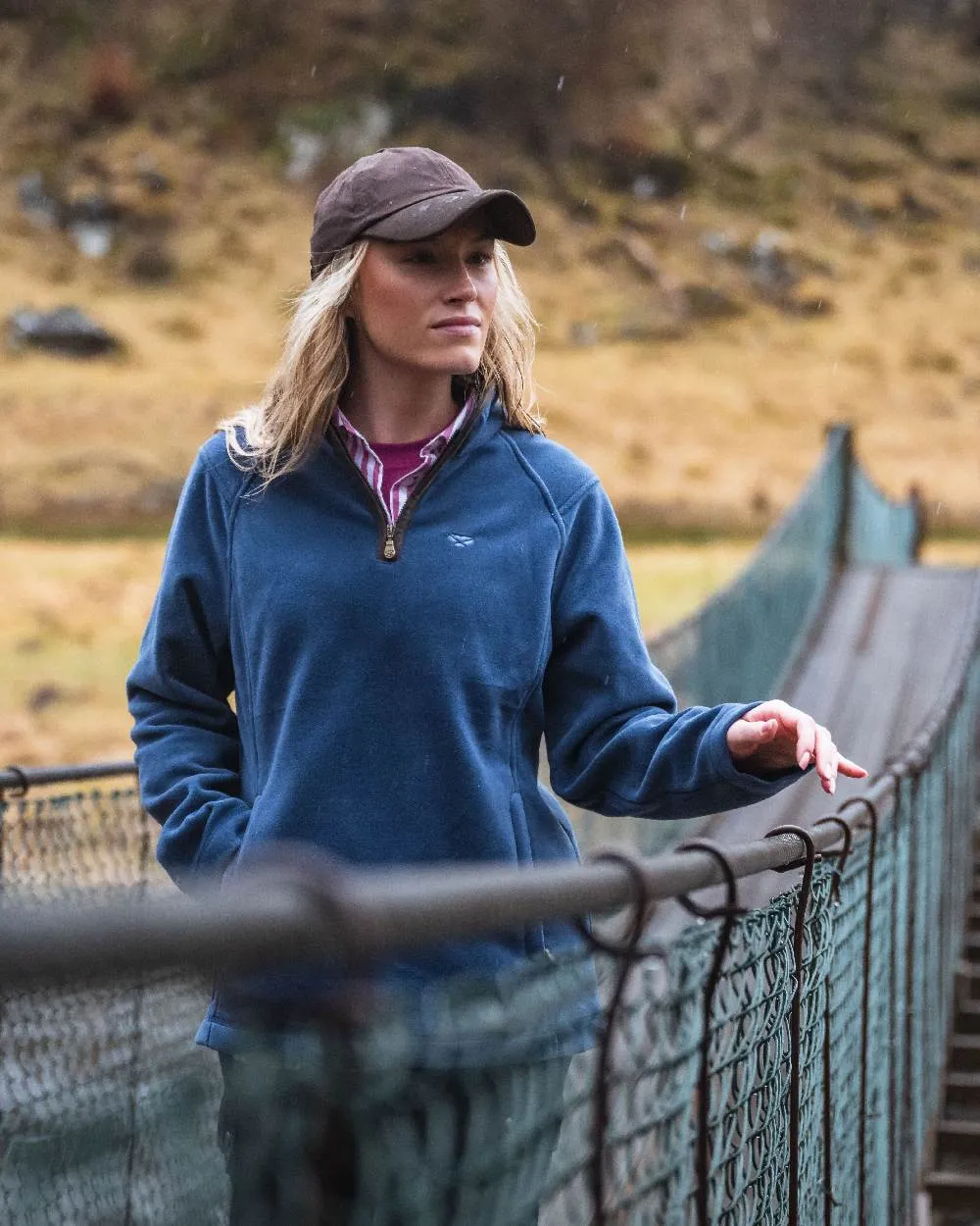 Hoggs of Fife Leather Peak Waxed Baseball Cap