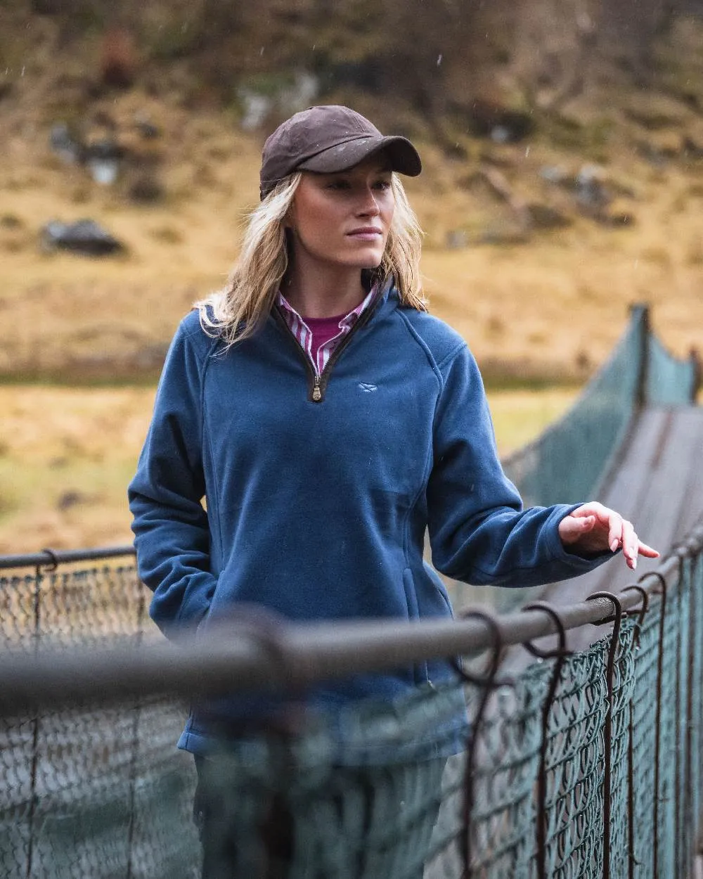 Hoggs of Fife Womens Stenton Quarter Zip Fleece