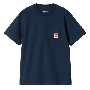 Hot Deal Carhartt WIP Womens S/S Pocket Heart T-Shirt Ink / Red  Today Only!