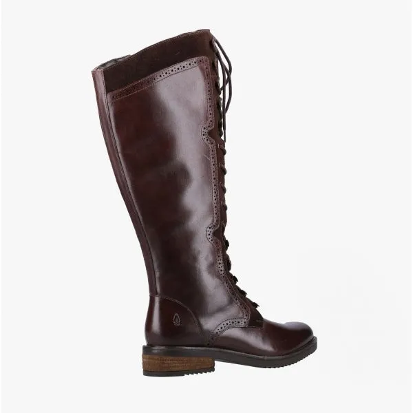 Hush Puppies RUDY Womens Leather Long Boots Brown