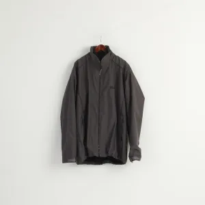 Jack Wolfskin Men 6XL Jacket Gray Outdoor 2in1 Fleece Inside Full Zipper Top
