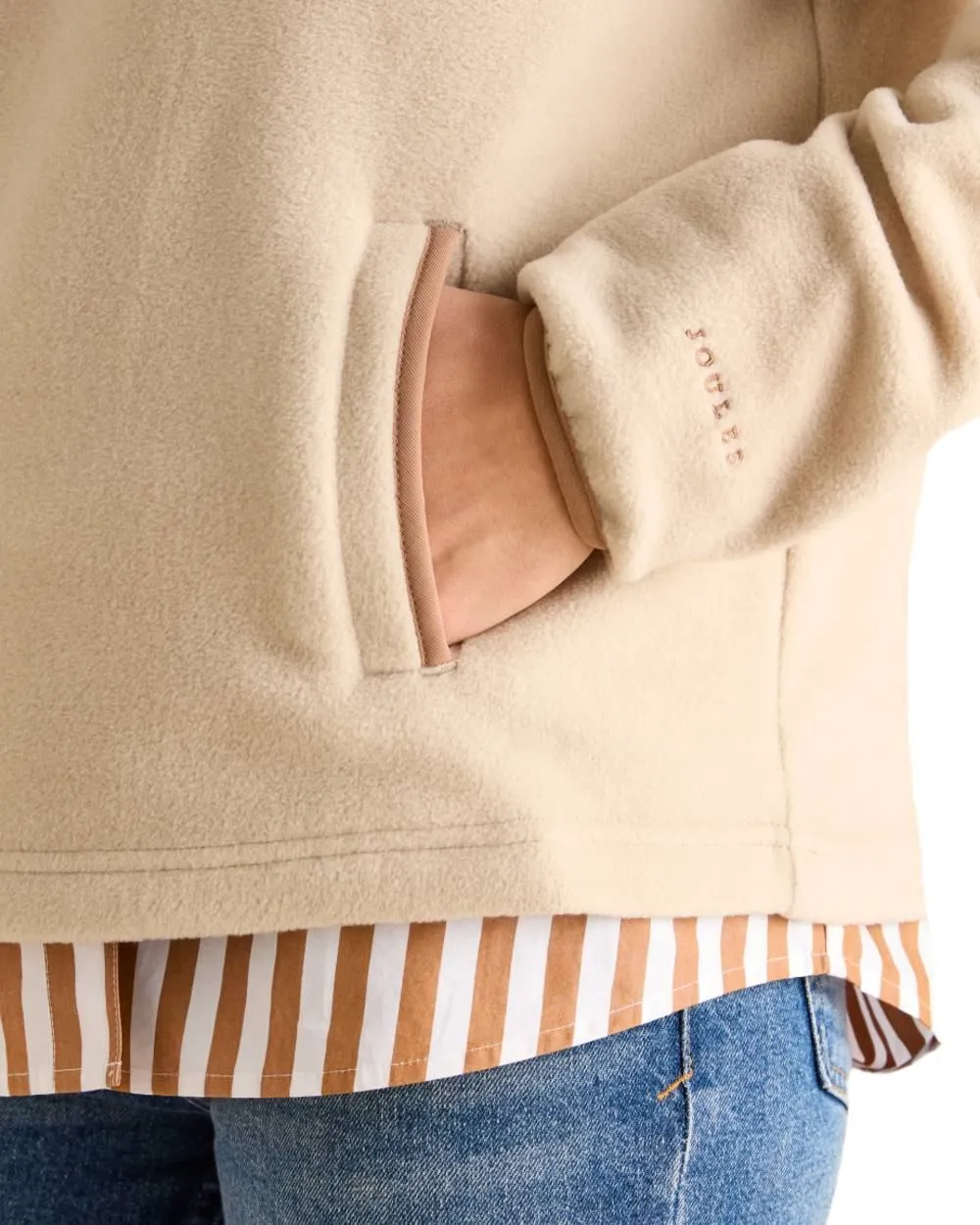 Joules Womens Lulworth Funnel Neck Fleece Jacket
