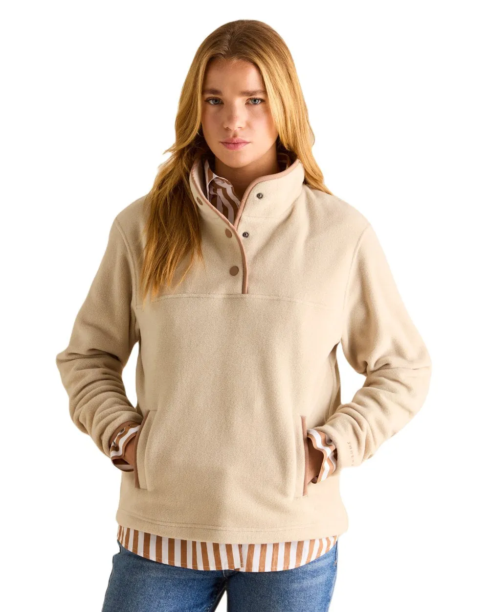 Joules Womens Lulworth Funnel Neck Fleece Jacket