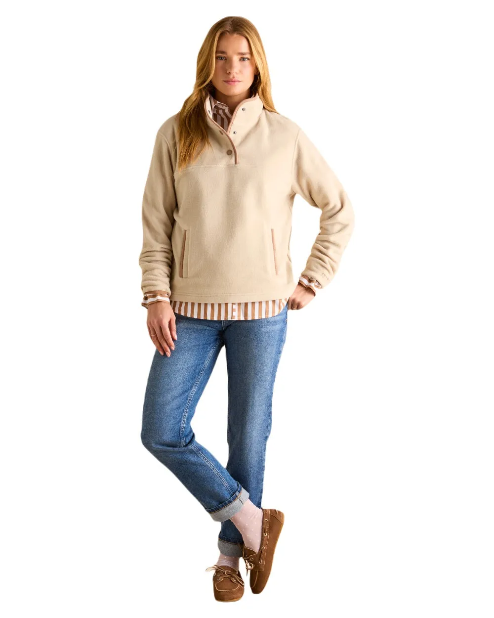 Joules Womens Lulworth Funnel Neck Fleece Jacket