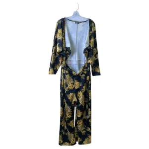 Jumpsuit By Pretty Little Thing In Black & Gold, Size:16