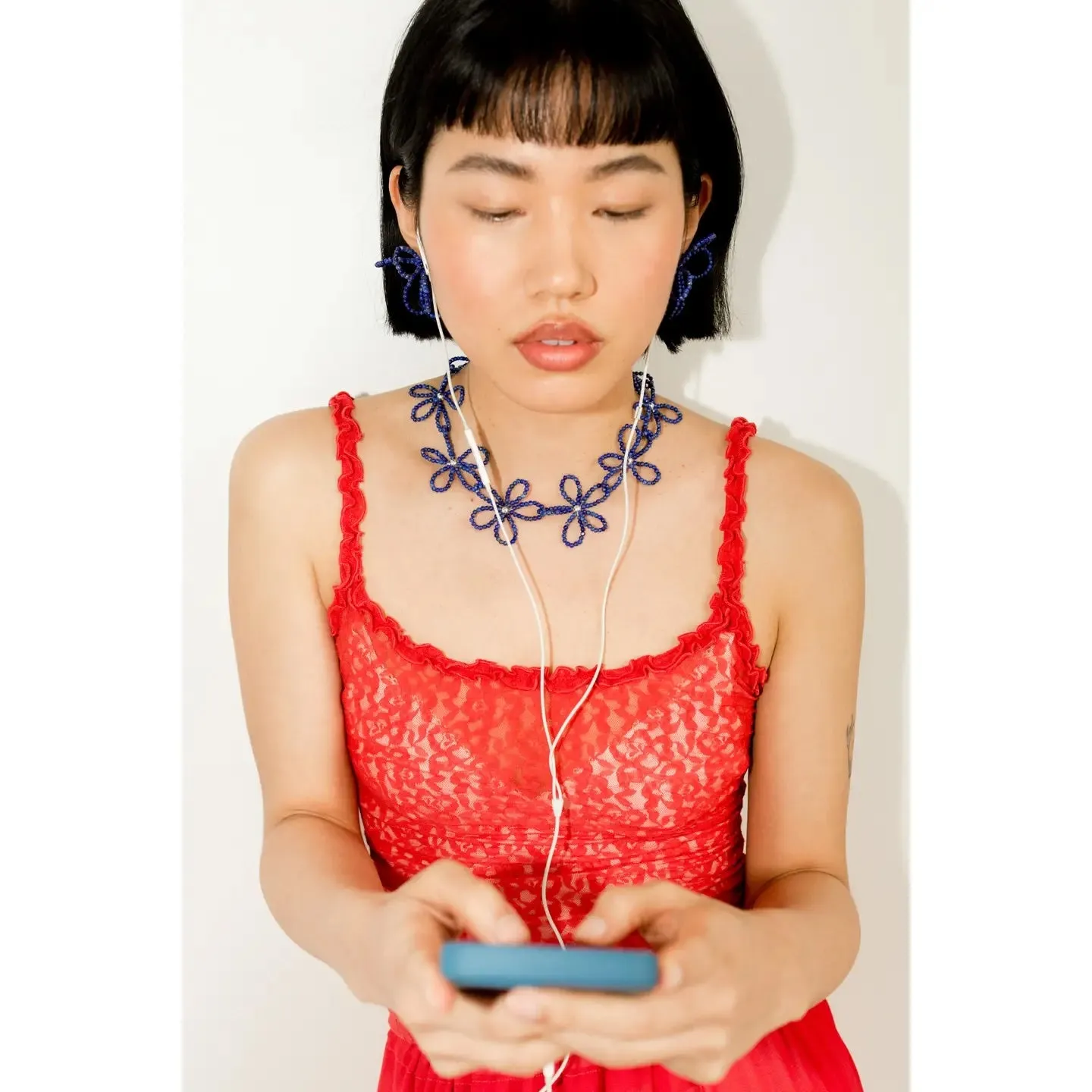 Large Bloom Earrings (Lapis)