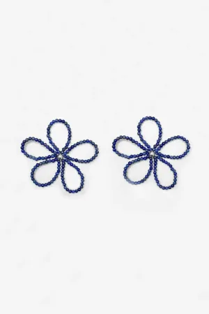 Large Bloom Earrings (Lapis)