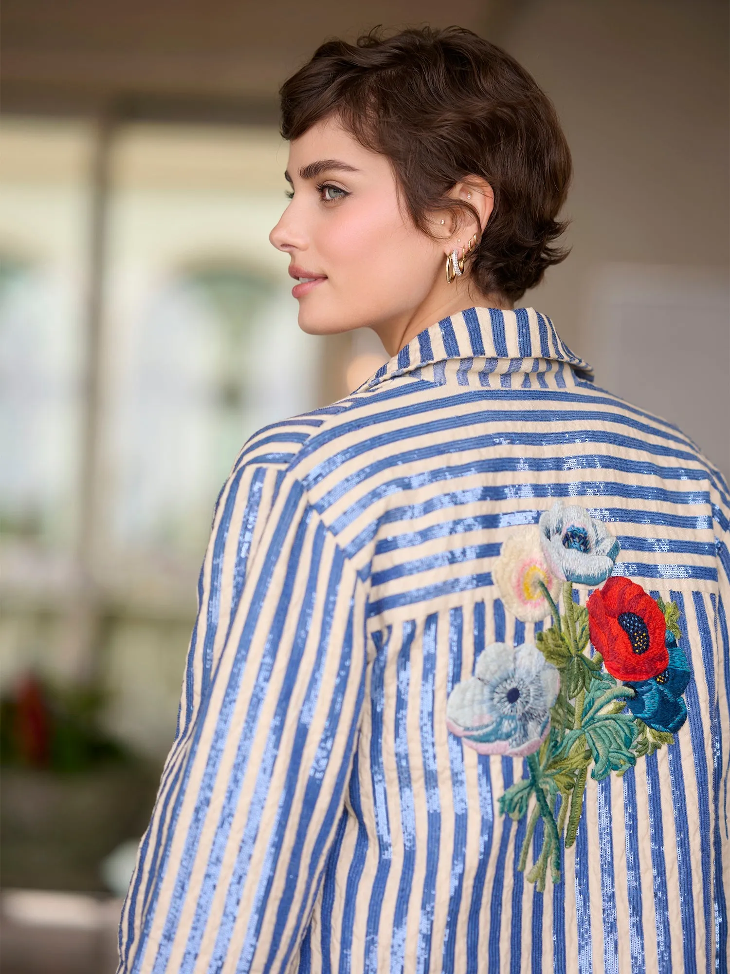 Lily Sequin Stripe Jacket