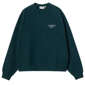 Limited Edition Carhartt WIP Womens Signature Sweat Duck Blue / White  Almost Gone!