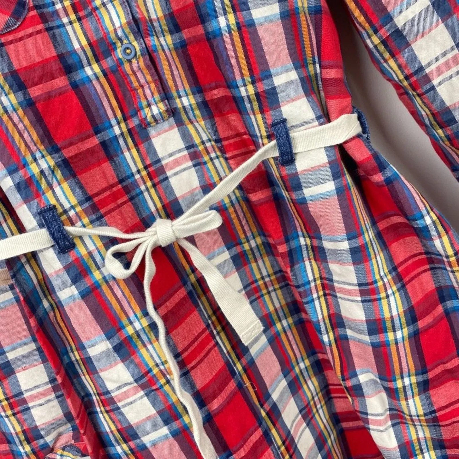 Limited Edition Hanna Andersson Girls Plaid Shirt Dress 130 cm  Going Fast!