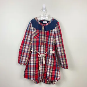 Limited Edition Hanna Andersson Girls Plaid Shirt Dress 130 cm  Going Fast!