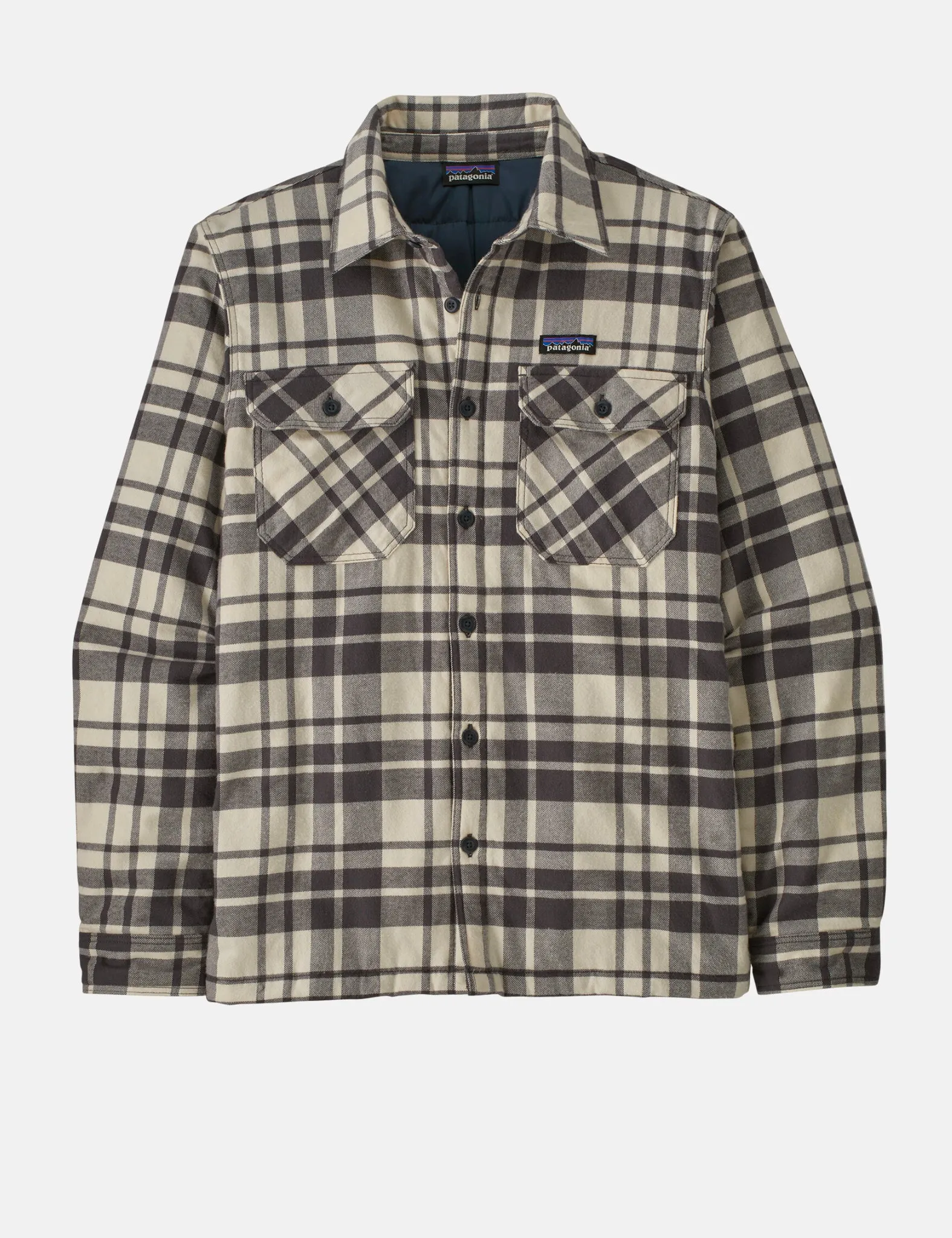 Limited Edition Patagonia Insulated Fjord Flannel Shirt Ice Caps - Smoulder Blue  Today Only!