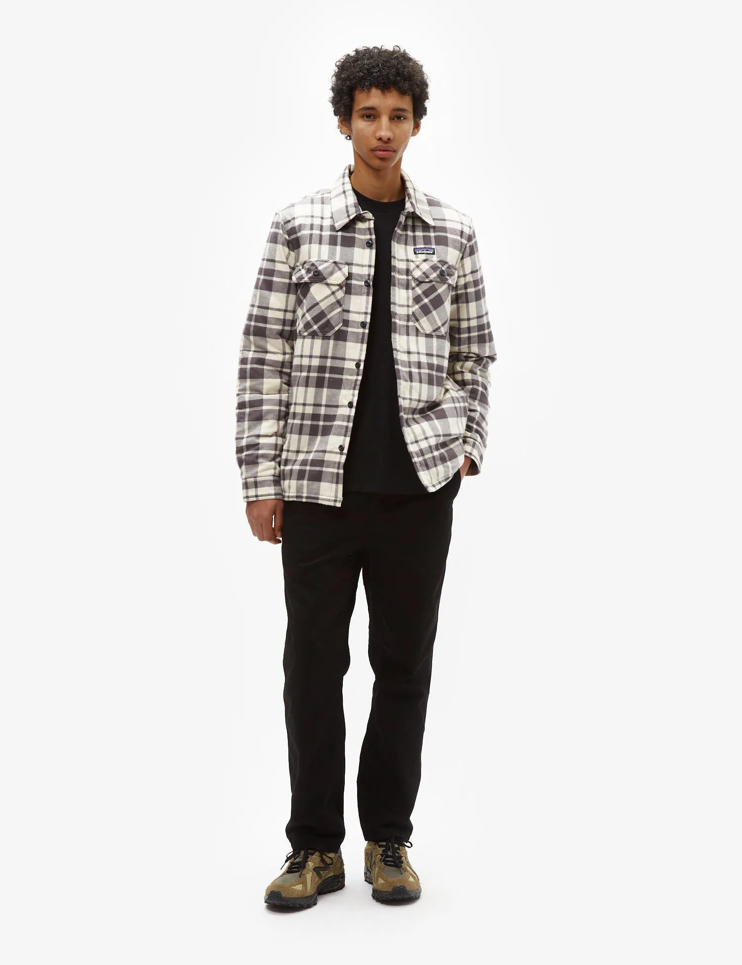 Limited Edition Patagonia Insulated Fjord Flannel Shirt Ice Caps - Smoulder Blue  Today Only!