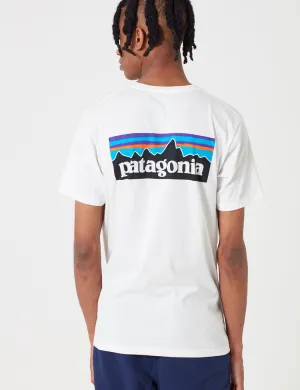 Limited Edition Patagonia P-6 Logo Responsibili-Tee T-Shirt - White  Dont Miss Out!
