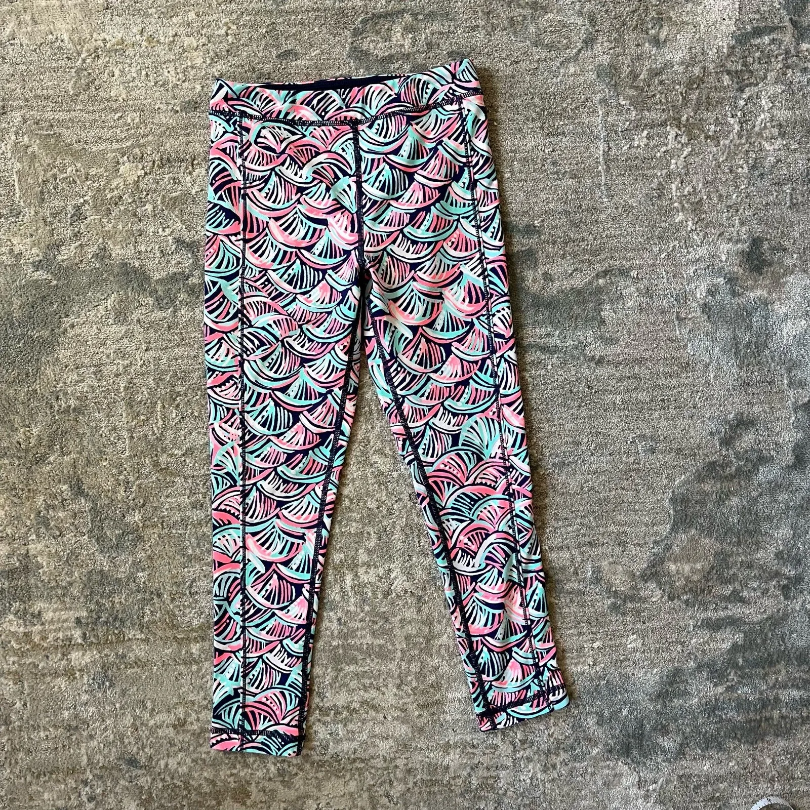 Luxury Feel Lilly Pulitzer Girls Mini Weekender Leggings Bright Navy Neptunes Net M 6-7  Today Only!