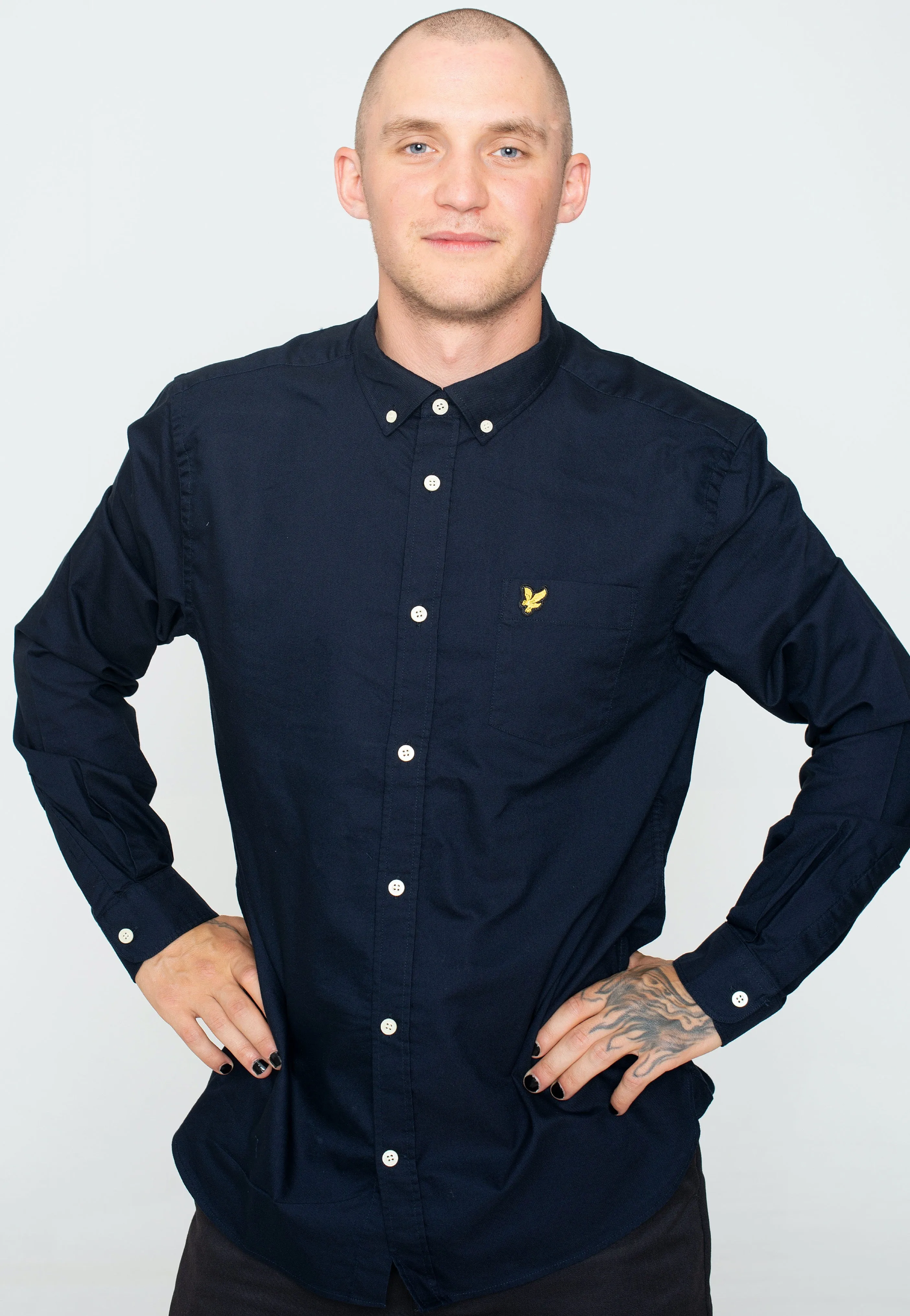 Lyle & Scott - Regular Fit Light Weight Oxford Dark Navy - Shirt