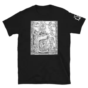 Medieval Lucifer and Satan before Hell Short sleeve t-shirt