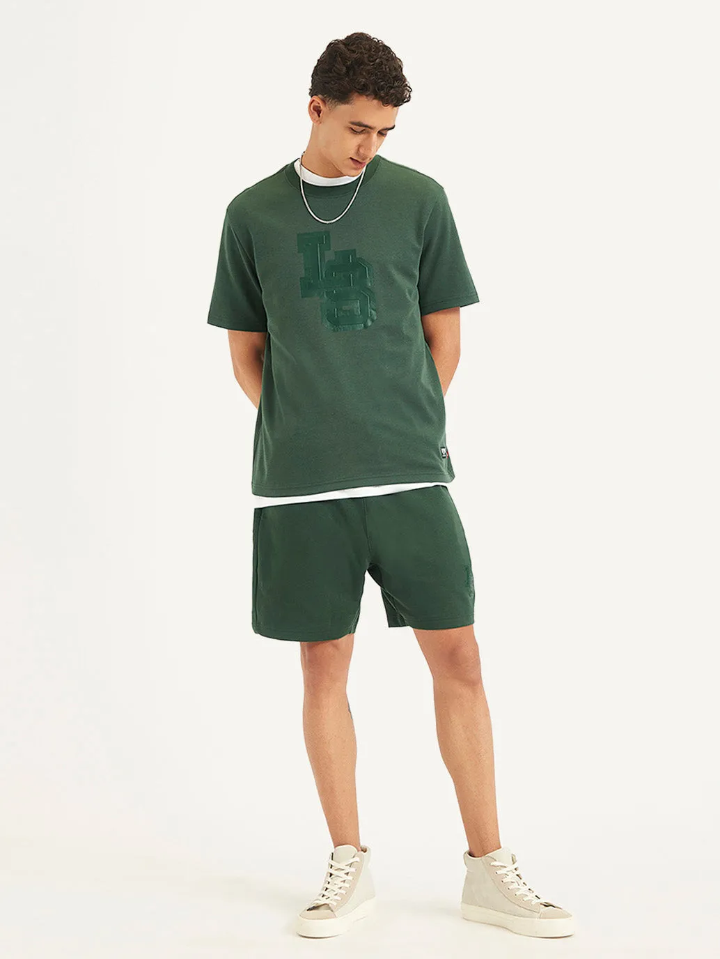 Men's Typographic Print Crew Neck T-shirt LEVI'S