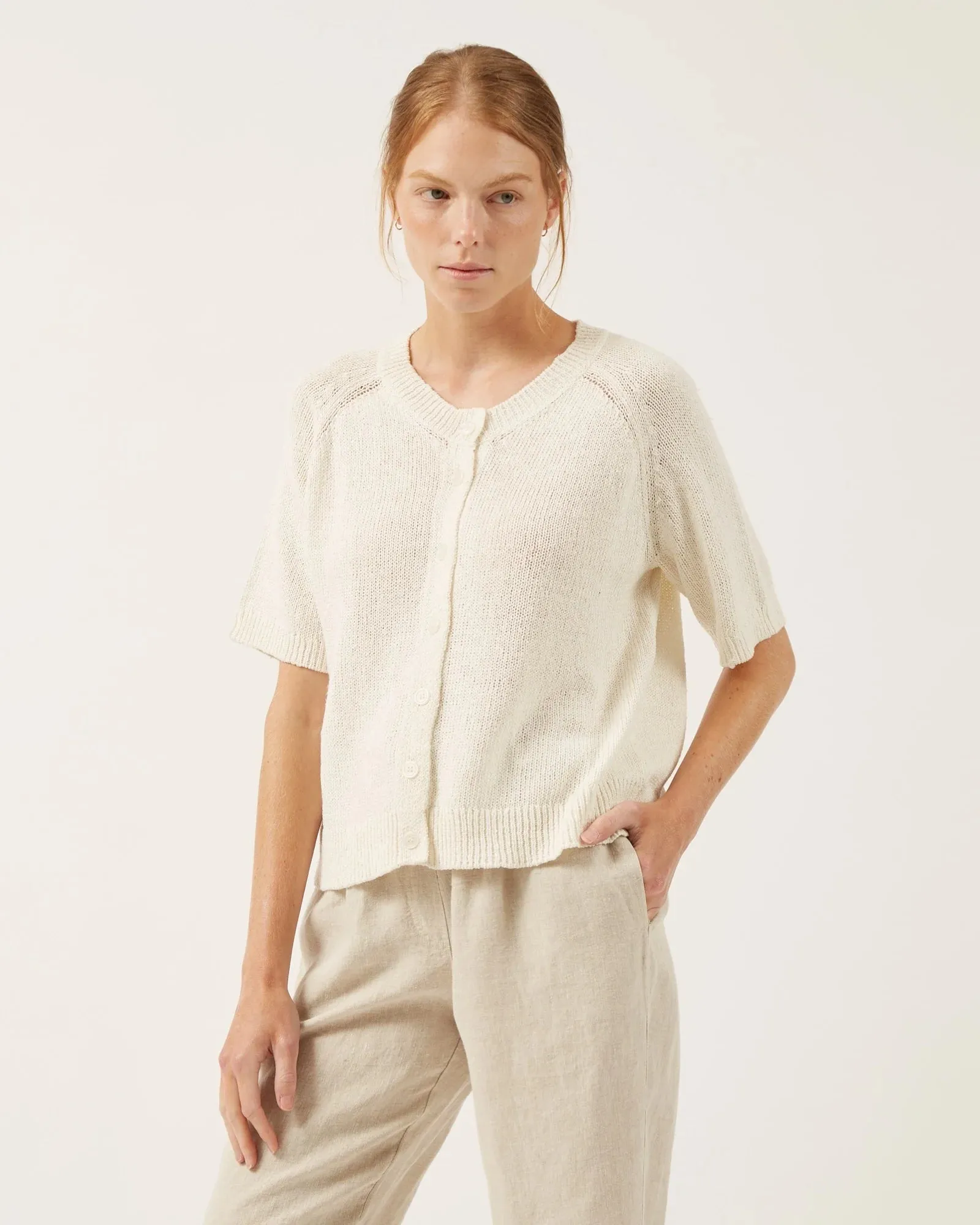 NAIF - ANIA CARDIGAN - IVORY - SS25