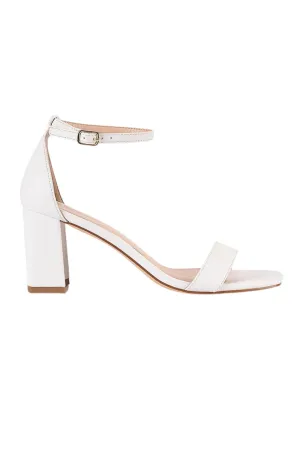 Neeka Block Heel Sandal White