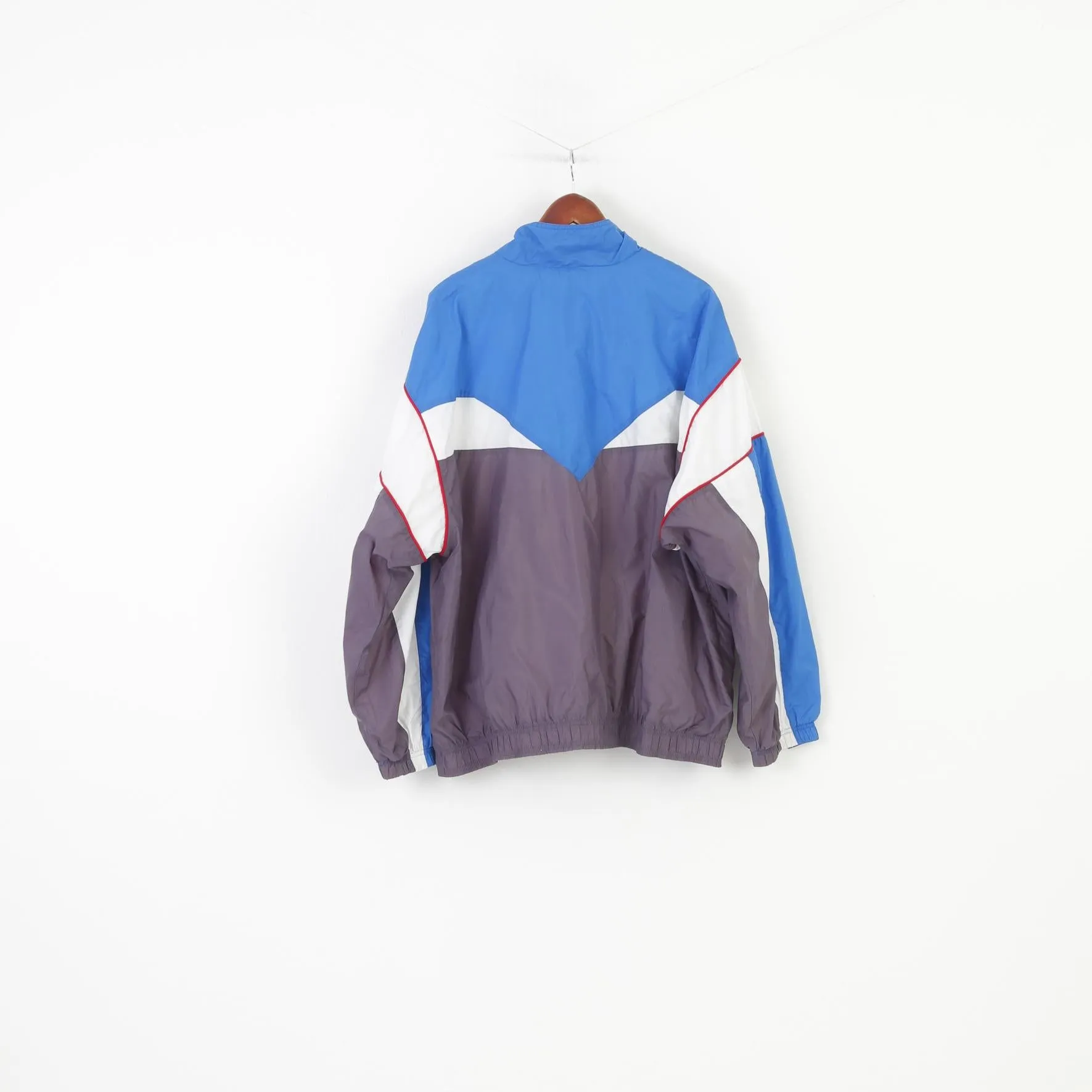 Nike Men XXL Jacket Blue Vintage 90s Full Zipper Sportswear Oldschool Bomber Top