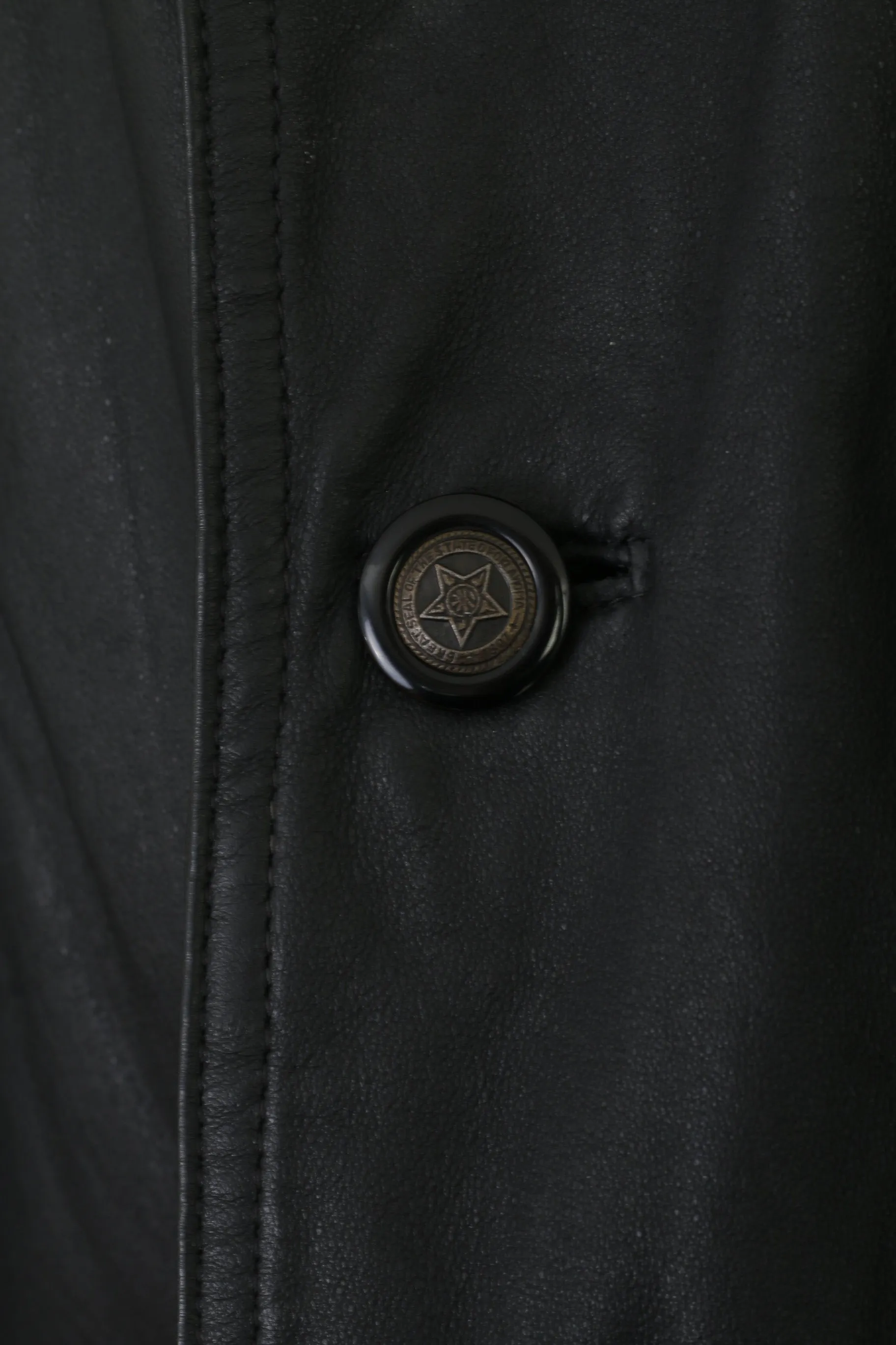 Original Hardware 57 Heavy Men 3XL Jacket Black Leather Vintage Collared Classic Top