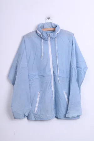 Pina Colada M Jacket Hood Nylon Waterproof Light Blue Sport