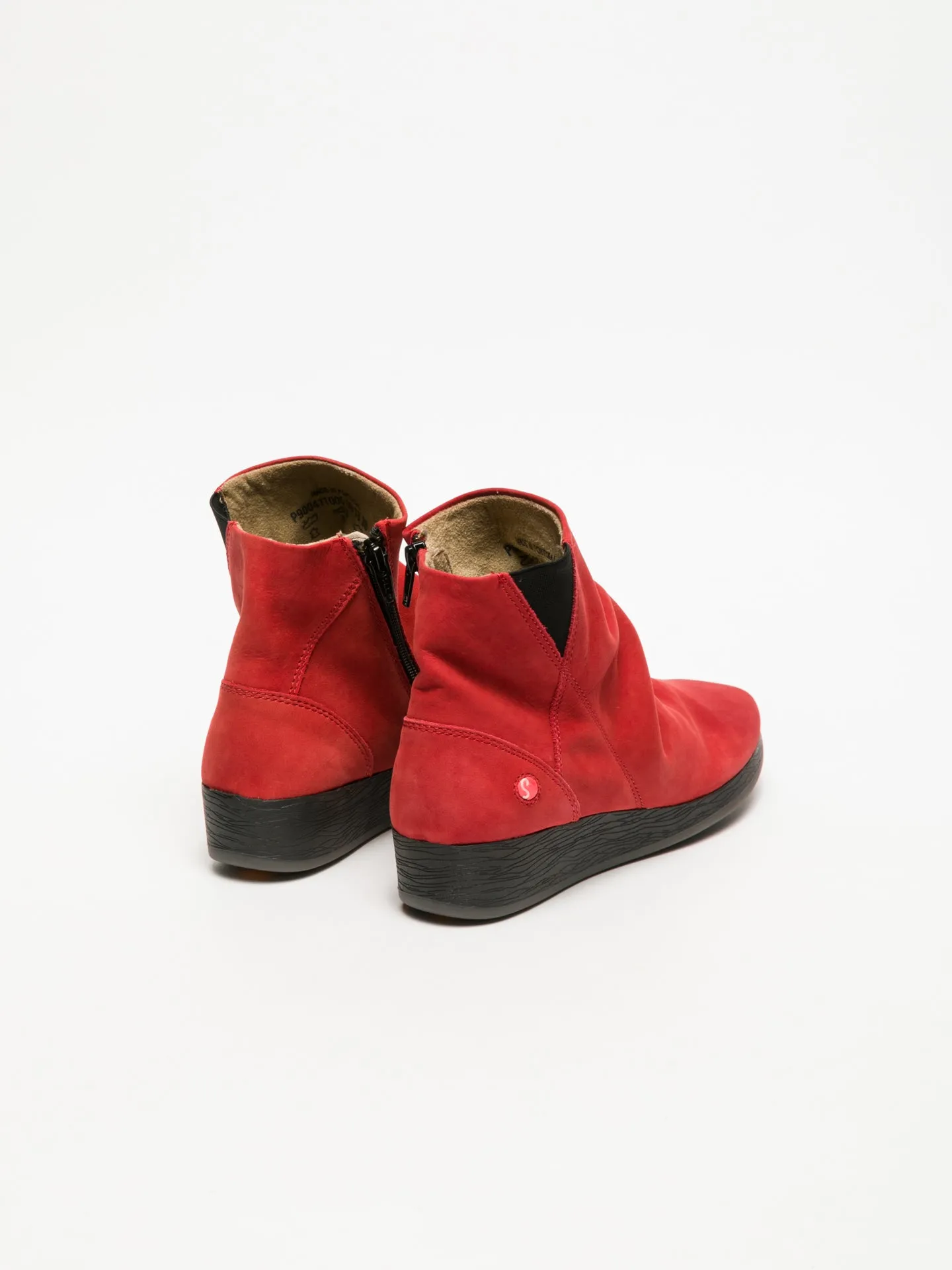 Red Wedge Ankle Boots