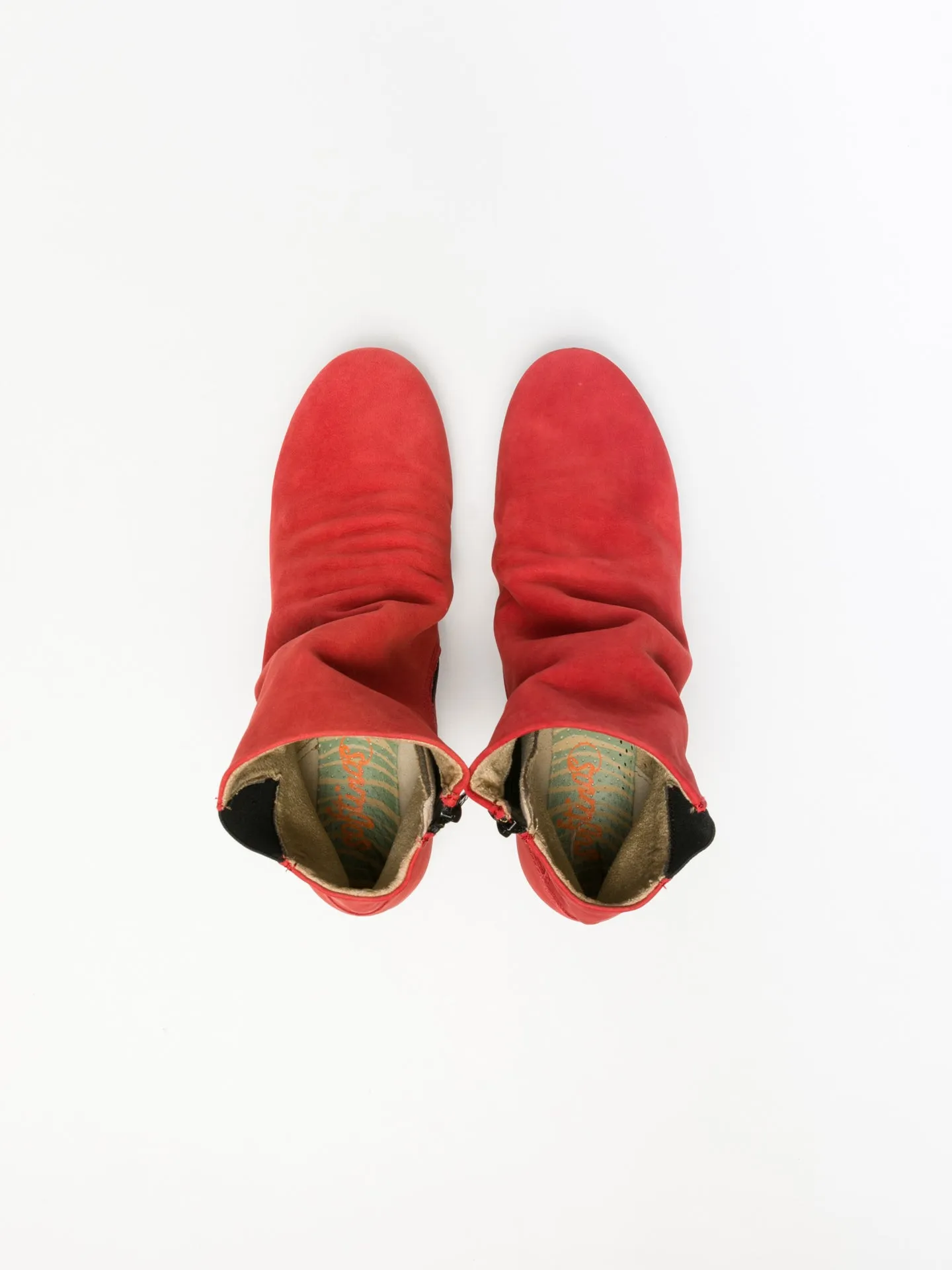 Red Wedge Ankle Boots