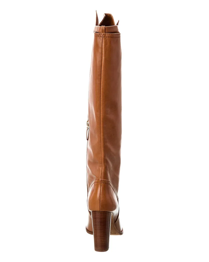 Reformation Alexandre Birman Clarita Saddlery 90 Leather Knee-High Boot