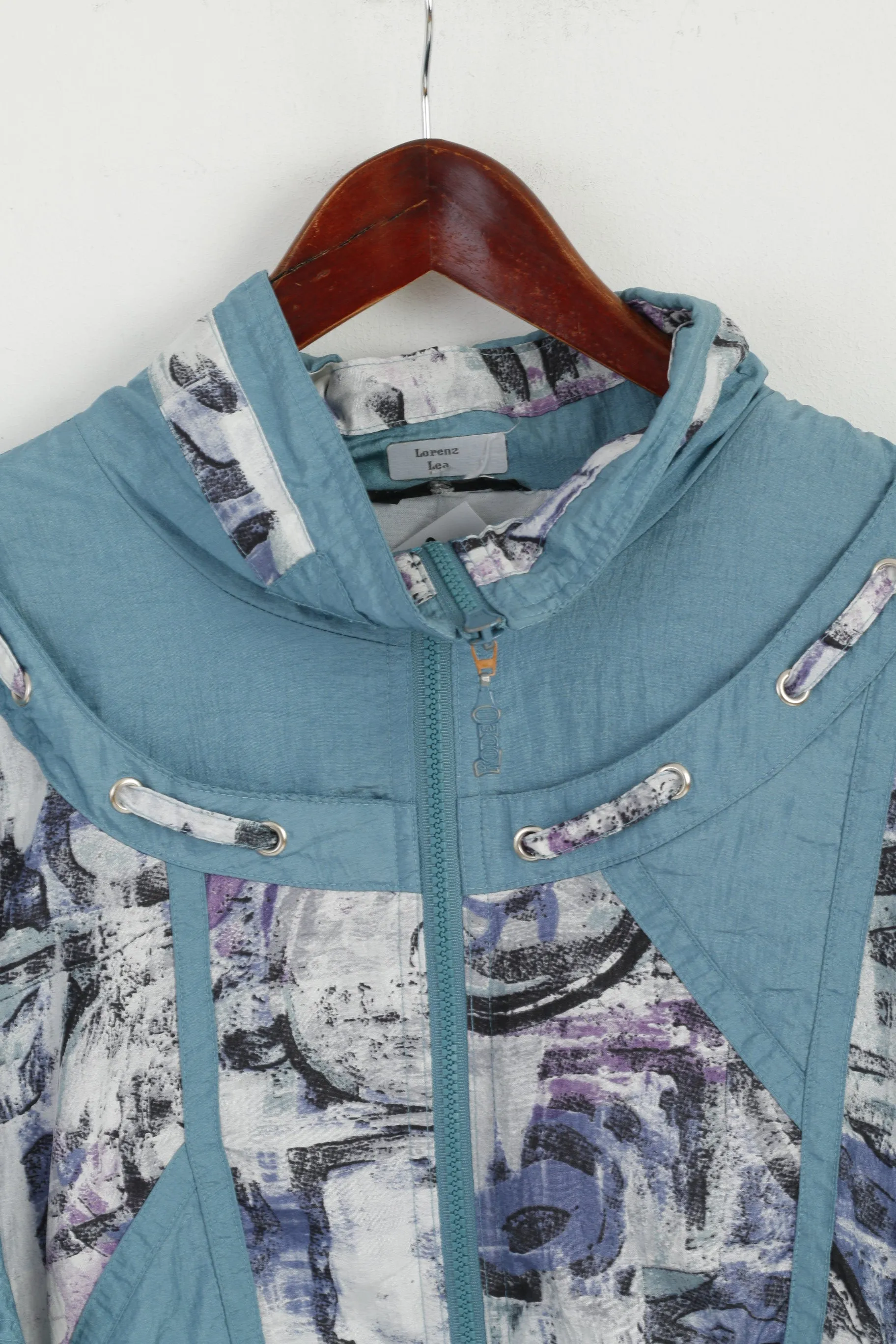RODEO C&A Women 42 L Jacket Sea Green Nylon Waterproof Festival Vintage Top