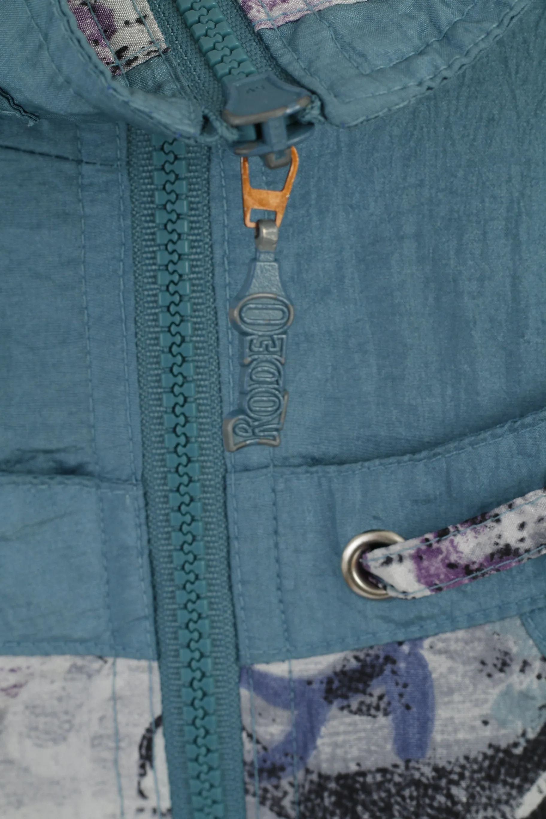 RODEO C&A Women 42 L Jacket Sea Green Nylon Waterproof Festival Vintage Top