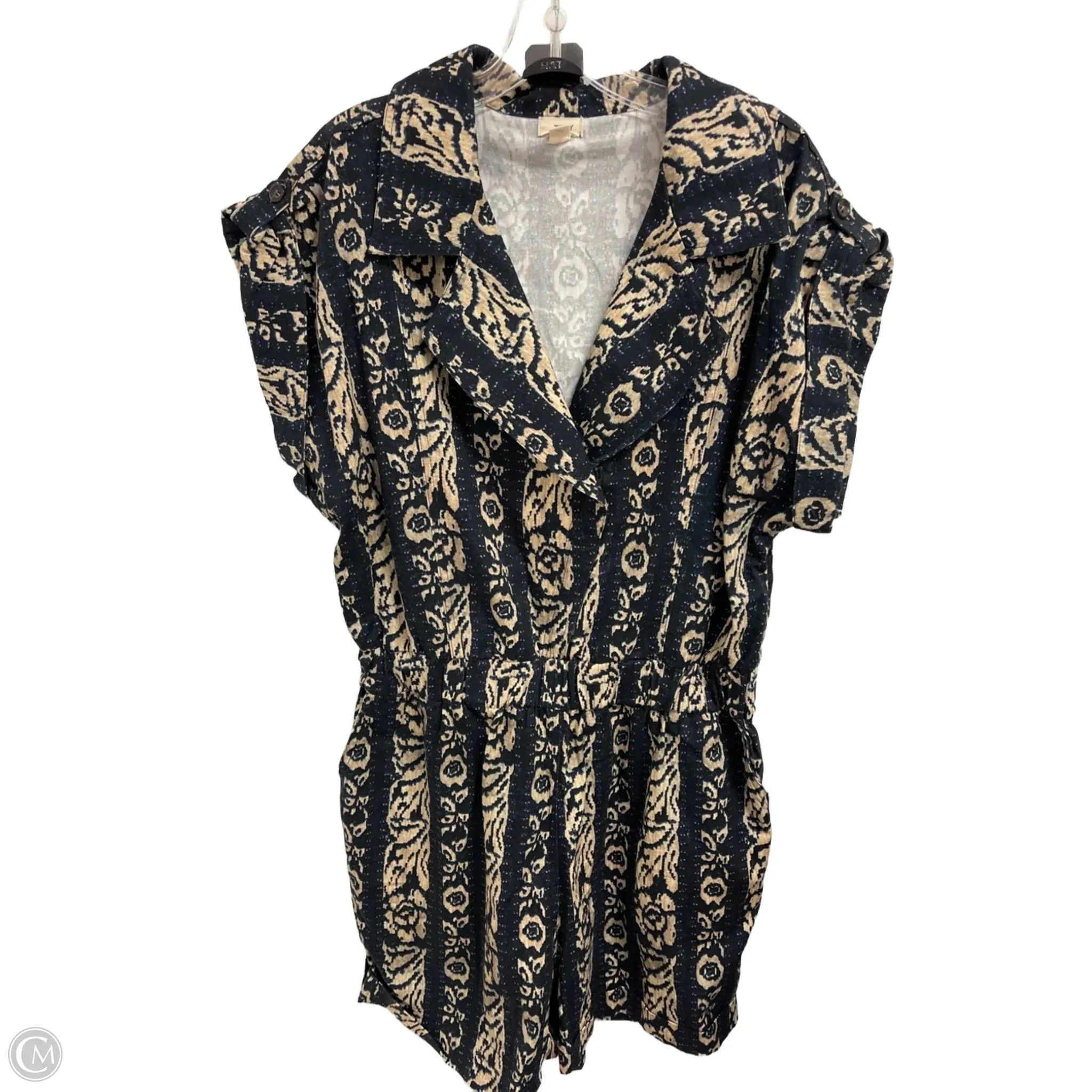 Romper By Tiny In Black & Cream, Size: L