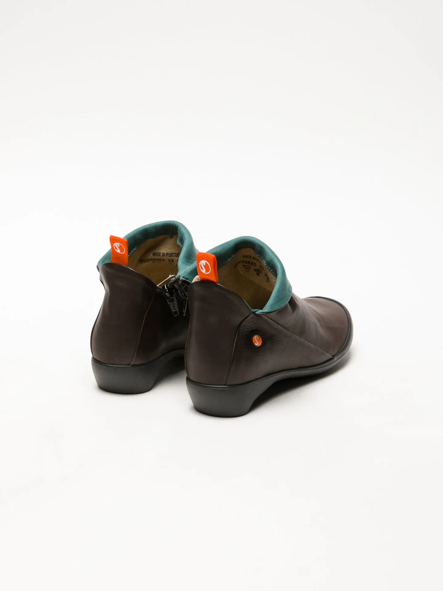 SaddleBrown Zip Up Ankle Boots