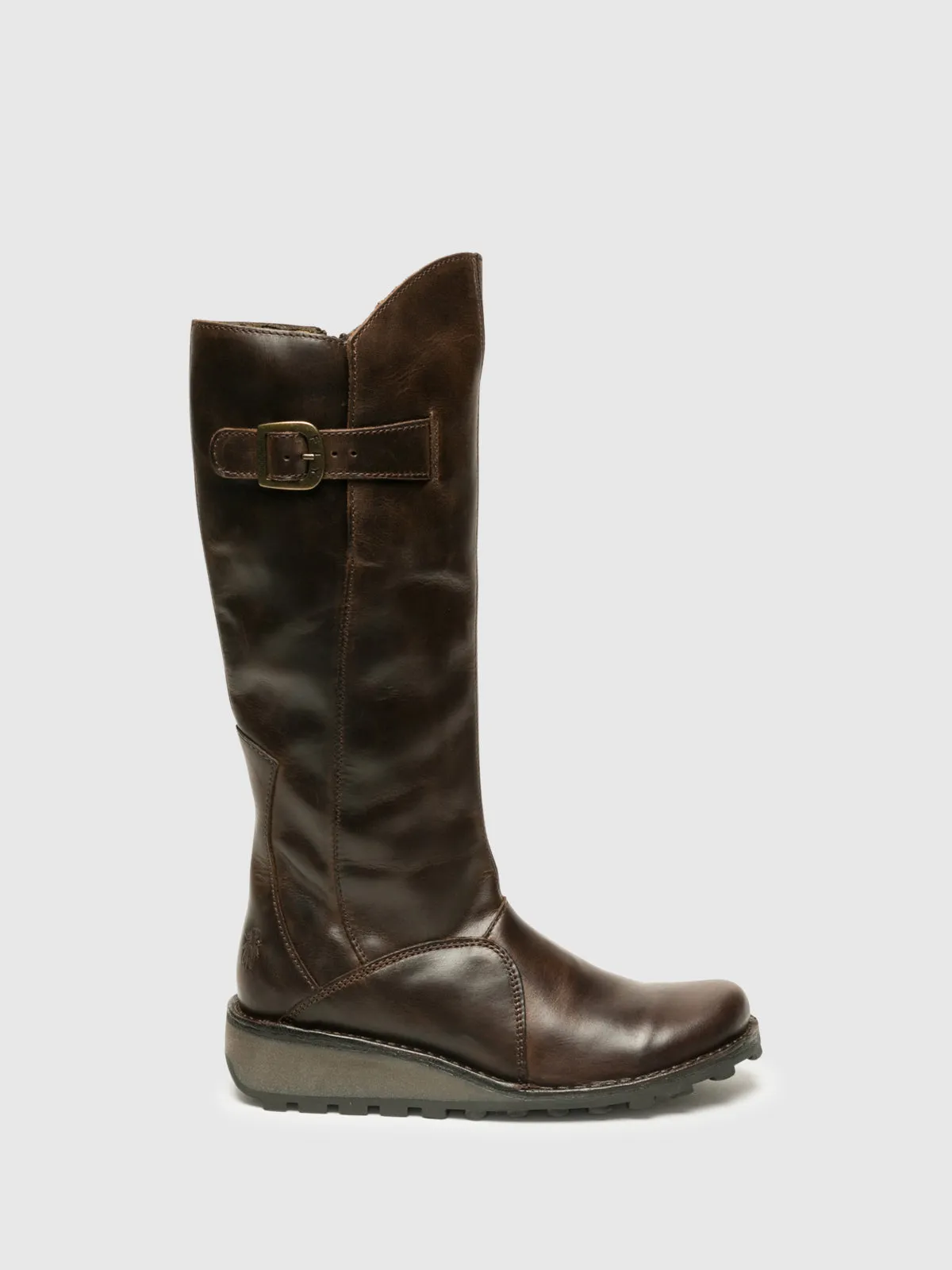 SaddleBrown Zip Up Boots