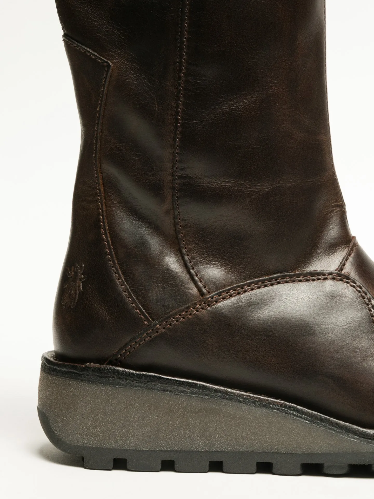 SaddleBrown Zip Up Boots