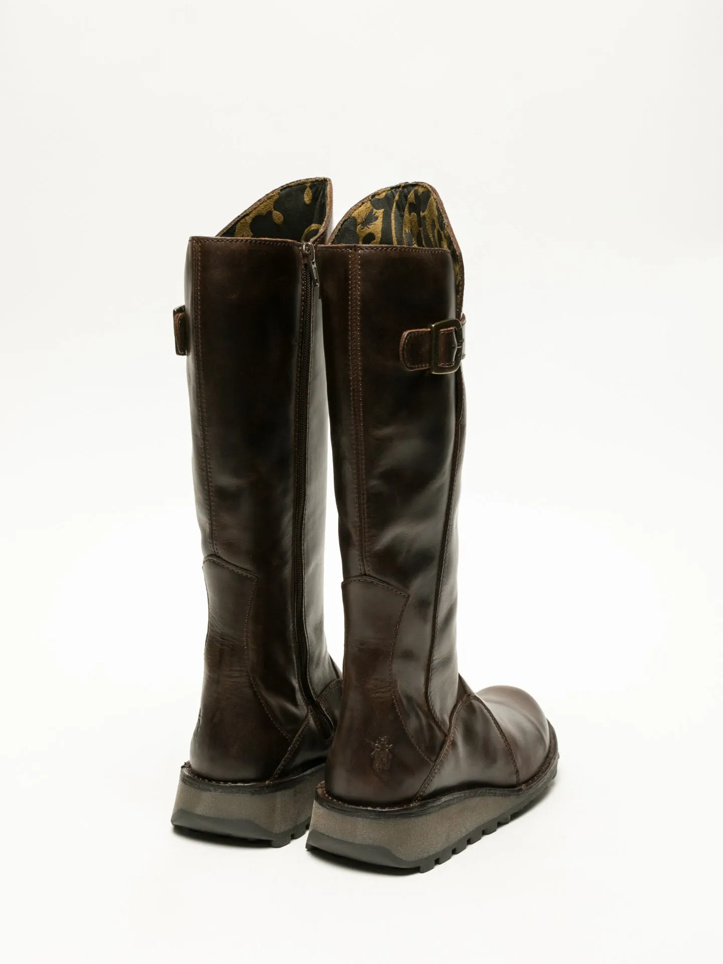 SaddleBrown Zip Up Boots
