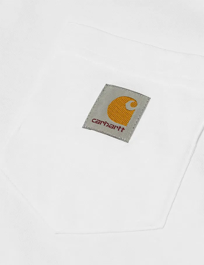Selling Fast Carhartt-WIP Pocket Long Sleeve T-Shirt - White  Last Chance!