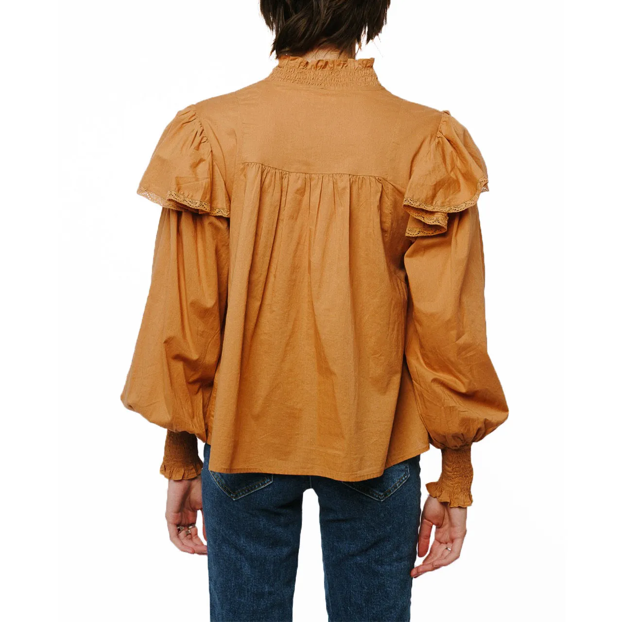 Selling Fast Mabel Smock Detail Long Sleeve Top  Today Only!