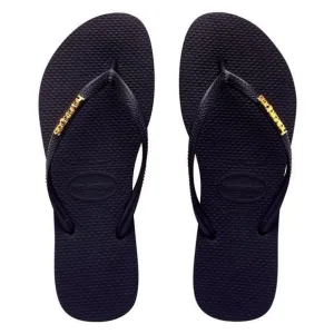 Slim Metal Logo Black Gold