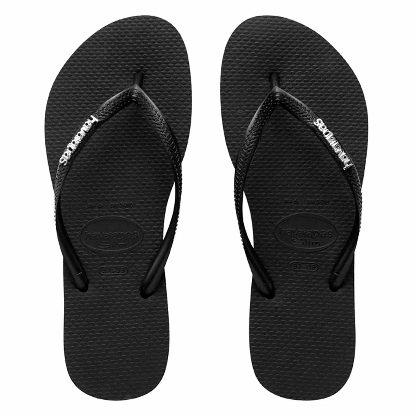 Slim Metal Logo Black Silver