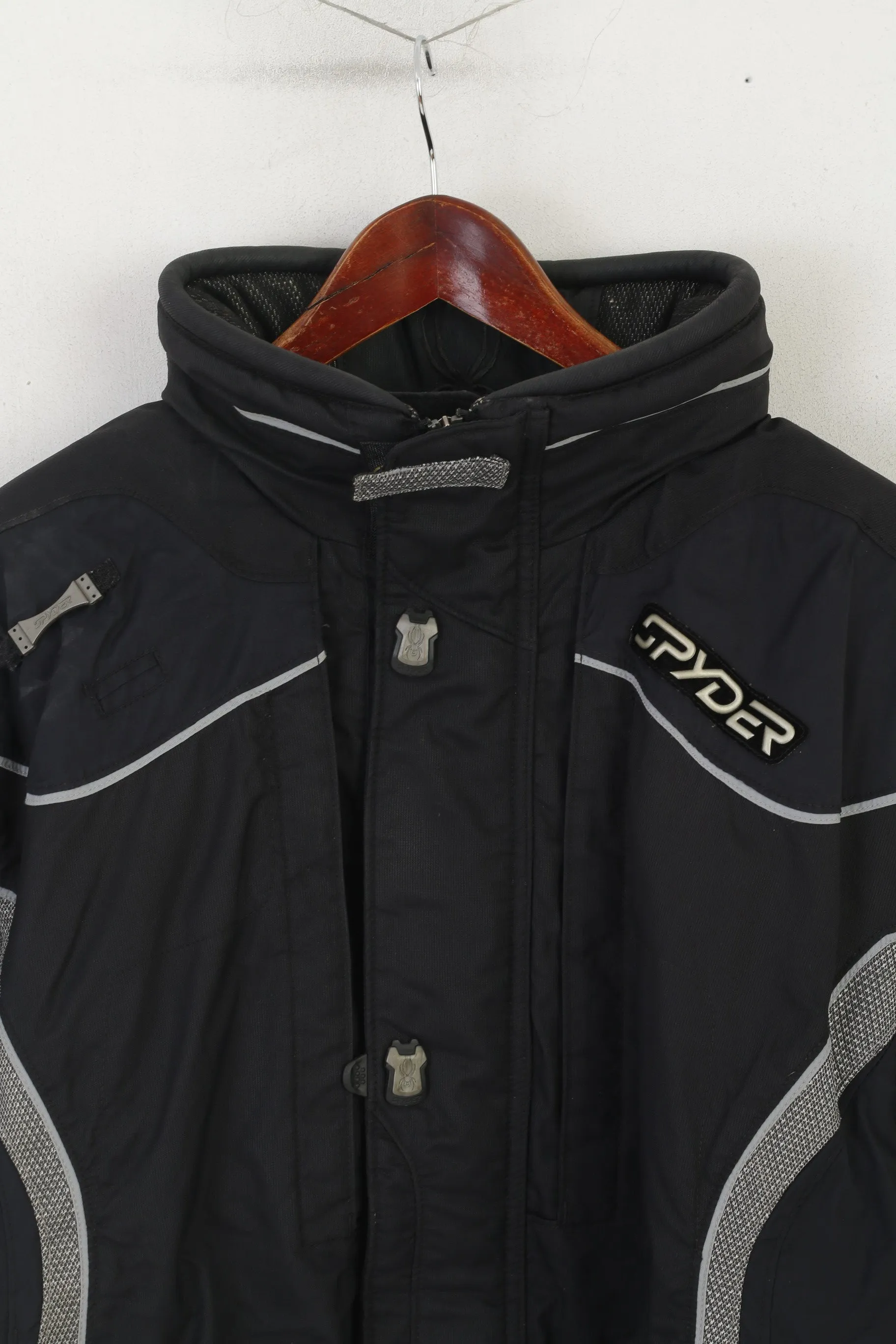Spyder Men 54 XL Ski Jacket Black Dermizac X-Static 20000 mm Snowboarding Top