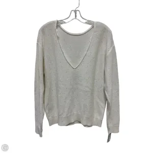 Sweater By Clothes Mentor In White, Size: M