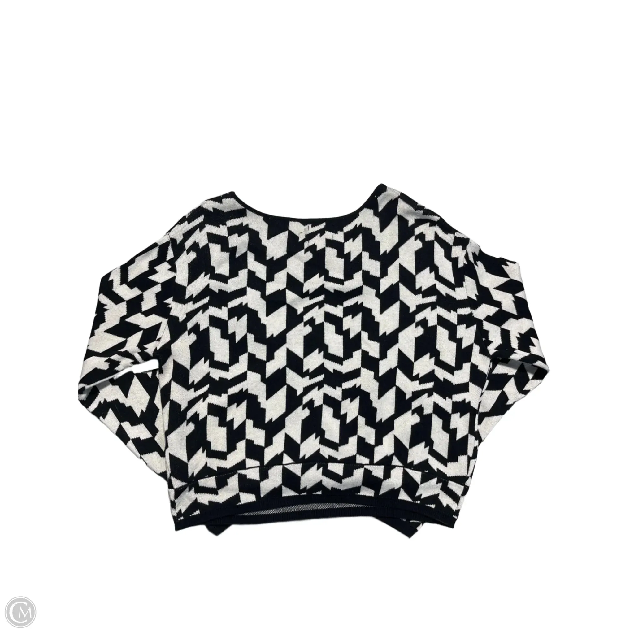 Sweater By Cmc In Black & White, Size: Xl