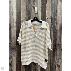 Sweater By Loft In Tan & White, Size: Xl